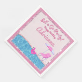 Serviette En Papier Pink Parties scintillant Beach Party (Coin)