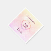 Serviette En Papier Pink pastel 100e Anniversaire design (Coin)