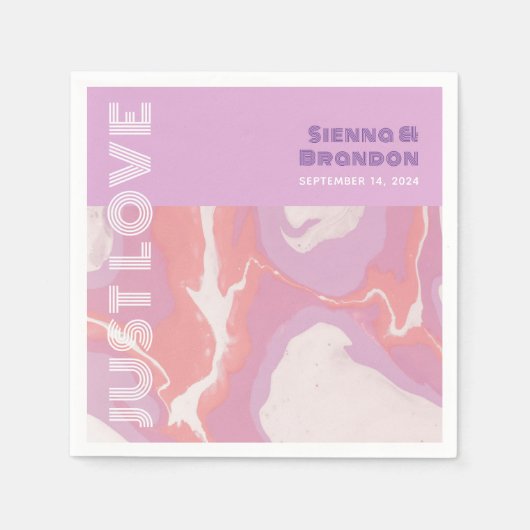 Serviette En Papier Pink Pastel Mariage d'art Abstrait serviettes (Devant)