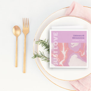 Serviette En Papier Pink Pastel Mariage d'art Abstrait serviettes