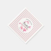 Serviette En Papier Pink Pastel Primrose Stripes Fête des mariées (Coin)