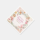 Serviette En Papier Pink Pastel Spring Garden Fairy First Birthday   (Coin)