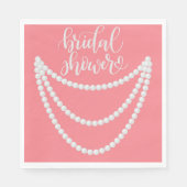 Serviette En Papier pink pearls bridal shower (Devant)