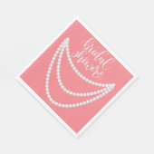 Serviette En Papier pink pearls bridal shower (Coin)