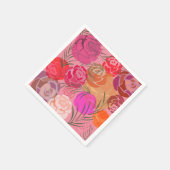 Serviette En Papier Pink plants (Coin)