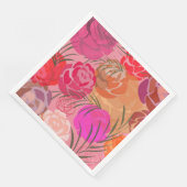Serviette En Papier Pink plants (Coin)