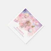 Serviette En Papier Pink Premier voyage autour du soleil Space Girl an (Coin)