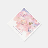 Serviette En Papier Pink Premier voyage autour du soleil Space Girl an (Coin)