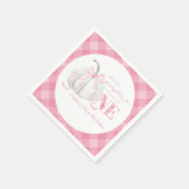 Serviette En Papier Pink Preppy Citrouille 1er Anniversaire Papier Nap (Coin)