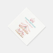 Serviette En Papier Pink Princess Carousel Magique 1er anniversaire fi (Coin)