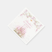 Serviette En Papier Pink Princess Castle Anniversaire Papier de fête N (Coin)