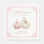 Serviette En Papier Pink Pumpkin Baby Shower Paper Napkin (Devant)