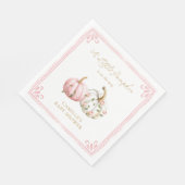 Serviette En Papier Pink Pumpkin Baby Shower Paper Napkin (Coin)