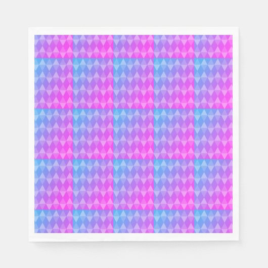 Serviette En Papier Pink, Purple, Blue Diamond Pattern (Devant)