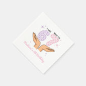 Serviette En Papier Pink Purple Six Seven Birthday Napkins (Coin)