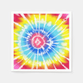 Serviette En Papier Pink Rainbow Tie Dye Spiral Party (Devant)