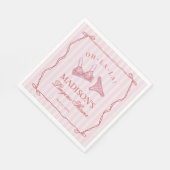 Serviette En Papier Pink & Red Heart Lingerie Shower Panty Party (Coin)