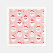 Serviette En Papier Pink Retro Santa Clause Wrapper Papier (Devant)