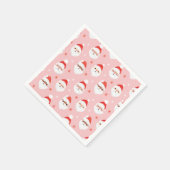 Serviette En Papier Pink Retro Santa Clause Wrapper Papier (Coin)