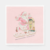 Serviette En Papier Pink Retro - Super Noël (Devant)