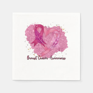 Serviette En Papier Pink Ribbon Sensibilisation au cancer du sein