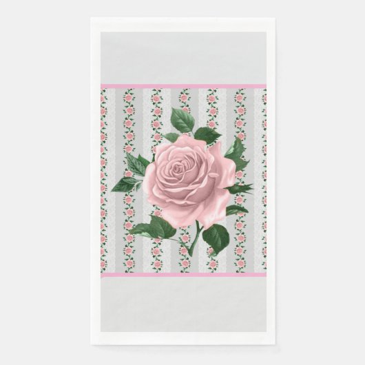 Serviette En Papier Pink Roses Paper Napkin (Devant)