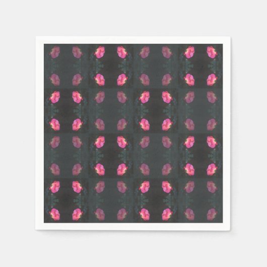 Serviette En Papier Pink Roses Pattern (Devant)