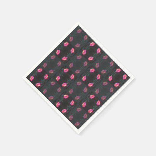 Serviette En Papier Pink Roses Pattern (Coin)