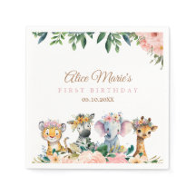 Pink Safari Theme Birthday Party