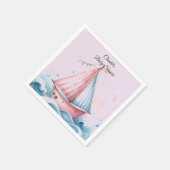 Serviette En Papier Pink Sailboat Baby shower Nautique Papier Napkins (Coin)