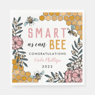 Serviette En Papier Pink Smart comme peut Bee Graduation Party