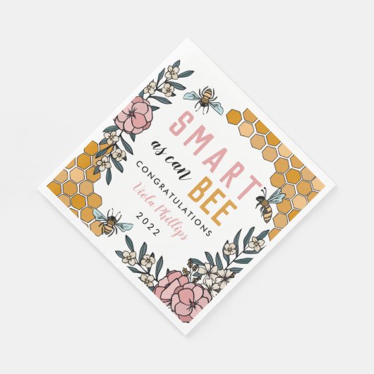 Serviette En Papier Pink Smart comme peut Bee Graduation Party (Coin)