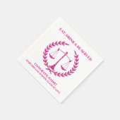 Serviette En Papier Pink Sparkle Aesthétique Law School Graduation Par (Coin)
