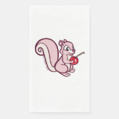 Serviette En Papier Pink Squirrel Long Napkin (Devant)