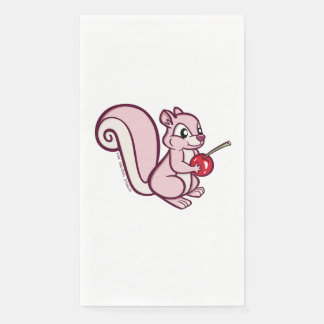 Serviette En Papier Pink Squirrel Long Napkin