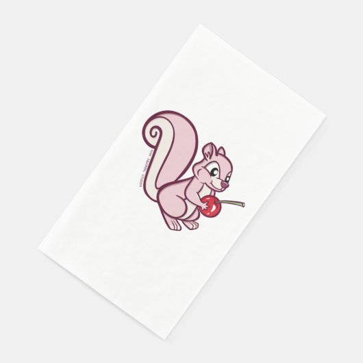 Serviette En Papier Pink Squirrel Long Napkin (Coin)