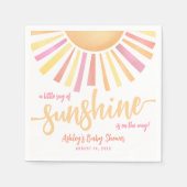 Serviette En Papier Pink Sun Baby Shower (Devant)