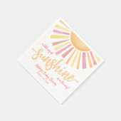 Serviette En Papier Pink Sun Baby Shower (Coin)