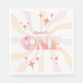 Serviette En Papier Pink Super Disco Dancing Queen Premier anniversair (Devant)