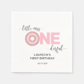 Serviette En Papier Pink Sweet Little MI 1er anniversaire (Devant)