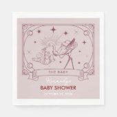 Serviette En Papier Pink Tarot Baby Shower Napkin (Devant)