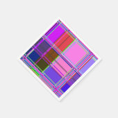 Serviette En Papier Pink tartan Fabric Pattern Cloth Madras (Coin)