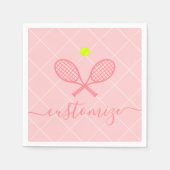Serviette En Papier Pink Tennis Theme Party Cocktail Banquet (Devant)