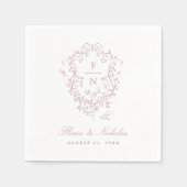 Serviette En Papier Pink Toile Mariage papier serviettes chinoiserie (Devant)