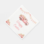 Serviette En Papier Pink Truck Easter Egg Hunt (Coin)