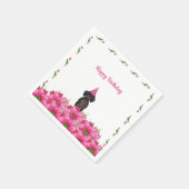 Serviette En Papier Pink Tulip Dachshund Papier serviettes (Coin)
