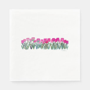Serviette En Papier Pink Tulip Grove Luncheon Napkins