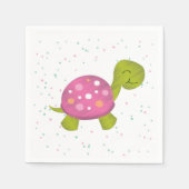 Serviette En Papier Pink Turtle Party Napkin (Devant)