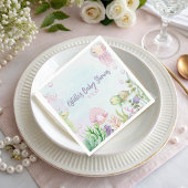 Serviette En Papier Pink Under the Sea Baby shower serviettes