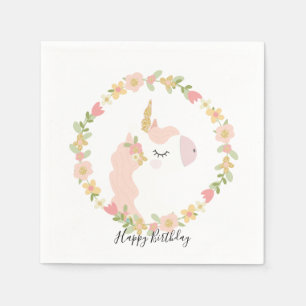 Serviette En Papier Pink Unicorne papier serviettes